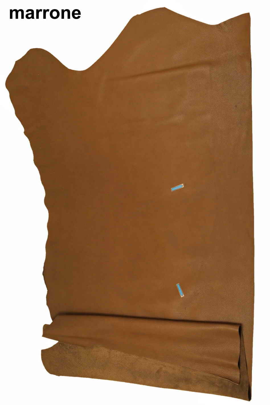 Soft dark brown pebbled cowhide leather SKIN hide, embossed calf leather with deer grain for bags and accessories, B14198-TU La Garzarara