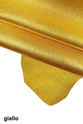 Bright gold METALLIC skin , cross grain rich gold leather hide, leather for cosplay B14164-MT La Garzarara