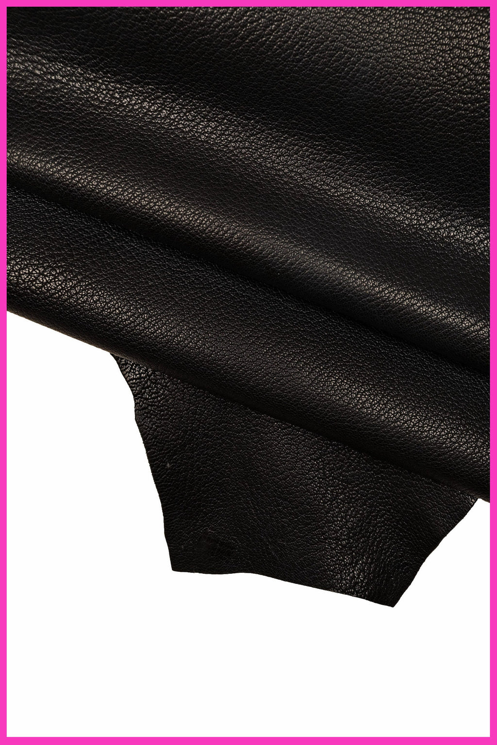 BLACK GRAINY leather hide, tiny pebble grain goatskin, soft sporty skin, 1.5 - 1.7 mm B14194-TB La Garzarara