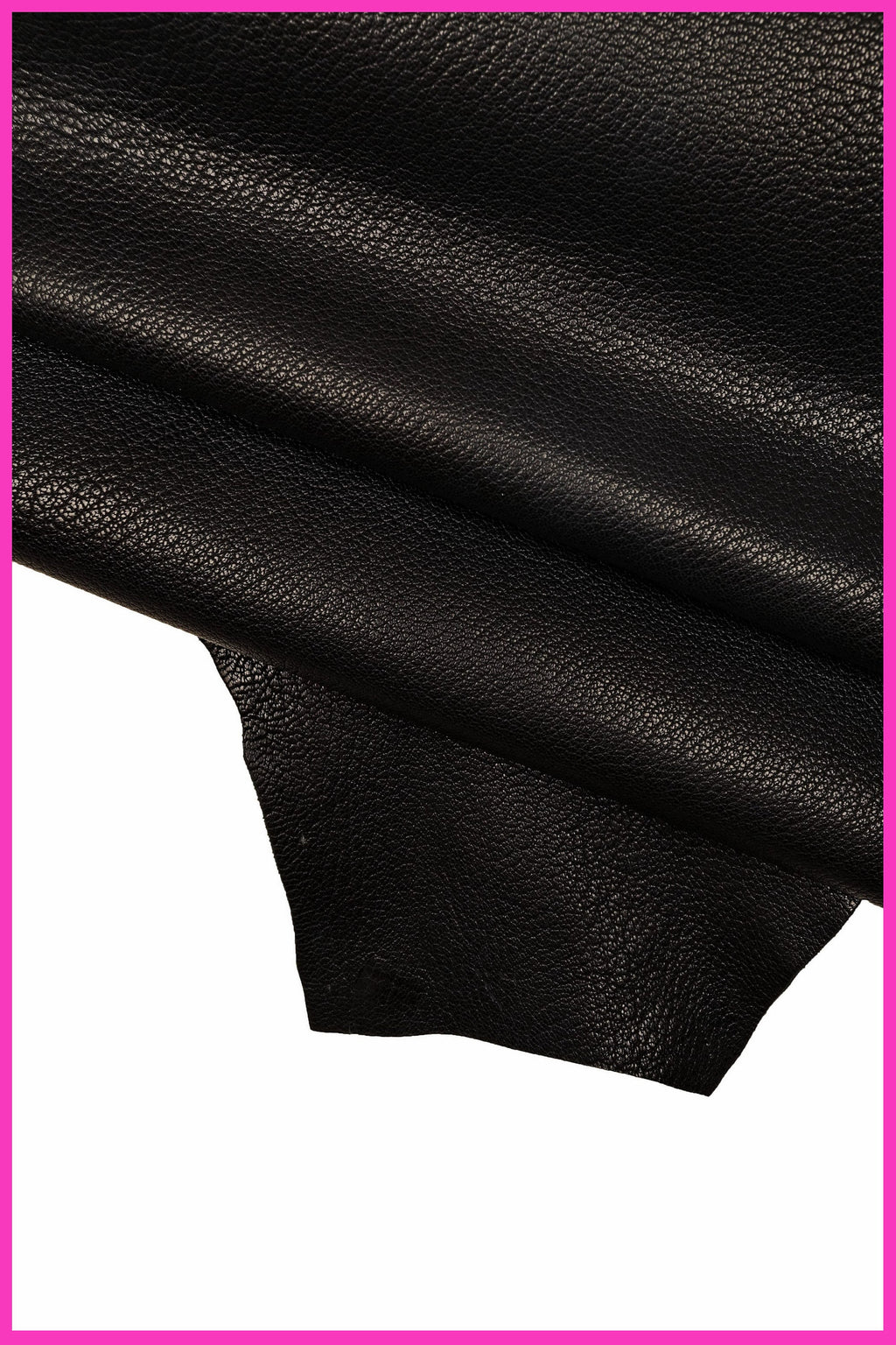 BLACK GRAINY leather hide, tiny pebble grain goatskin, soft sporty skin, 1.5 - 1.7 mm B14194-TB La Garzarara