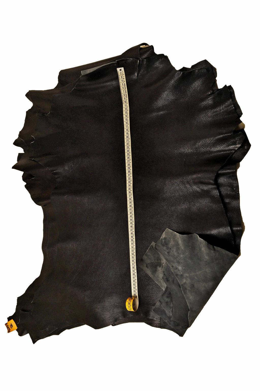 BLACK GRAINY leather hide, tiny pebble grain goatskin, soft sporty skin, 1.5 - 1.7 mm B14194-TB La Garzarara