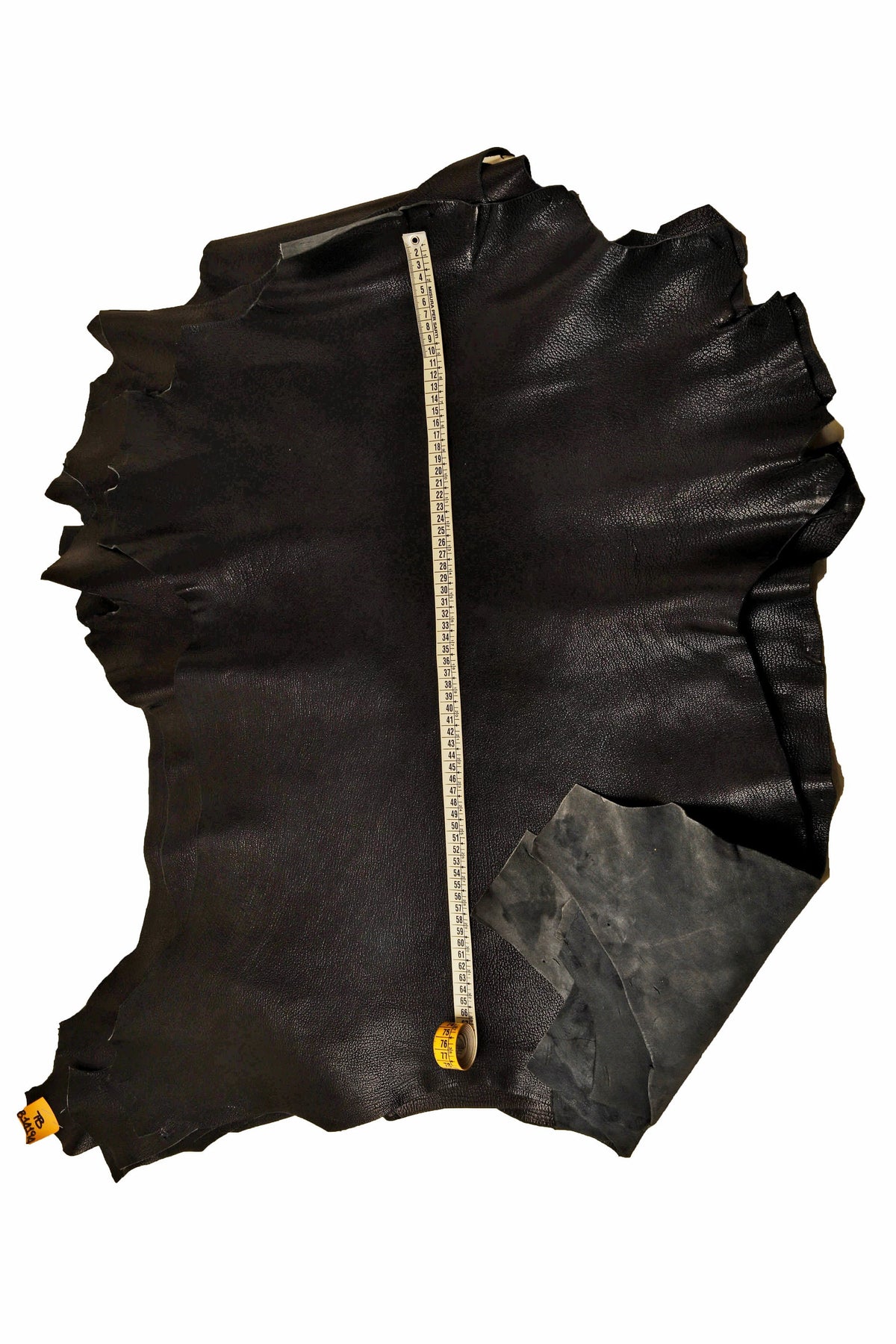 BLACK GRAINY leather hide, tiny pebble grain goatskin, soft sporty skin, 1.5 - 1.7 mm B14194-TB La Garzarara