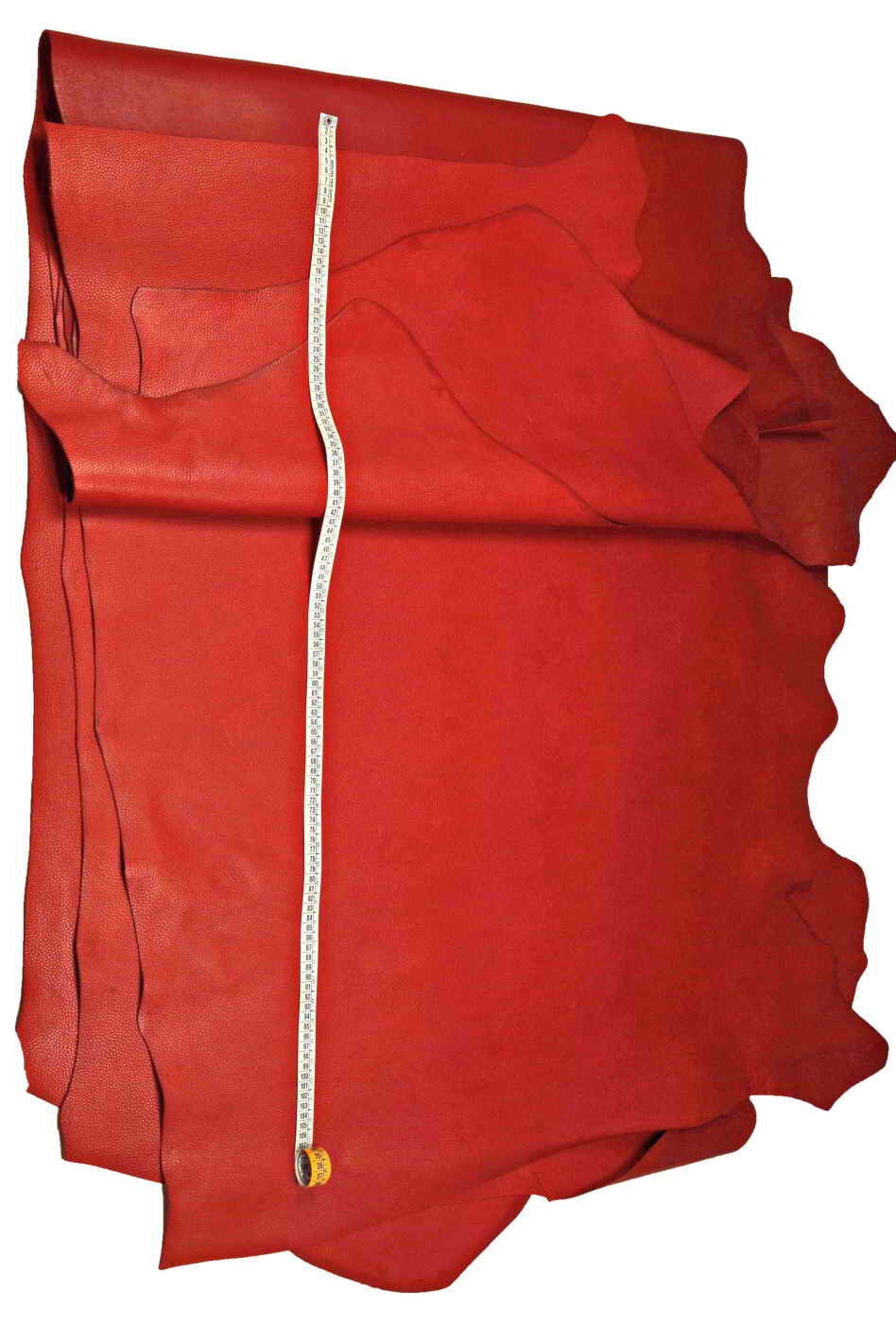 RED pebble GRAIN printed leather hide, semi glossy calfskin 1.5 -1.7 mm, premium cowhide for crafting B14201-TU La Garzarara