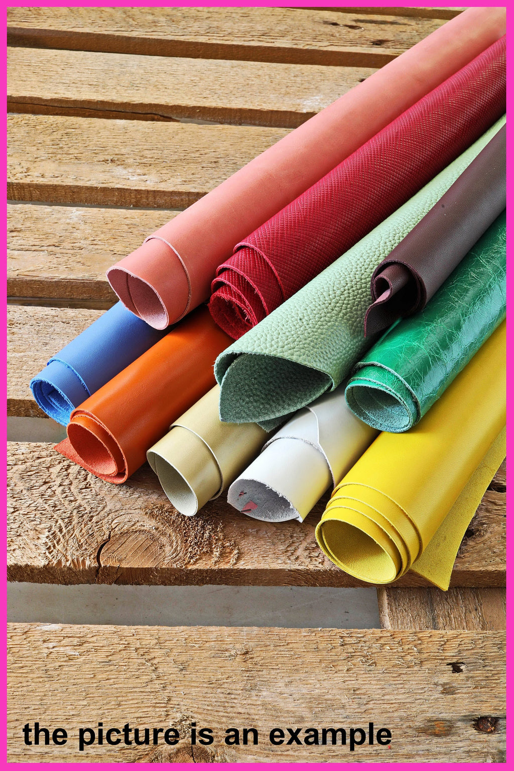 Solid color Leather SCRAPS, random Leather Cuts assortment, Pieces for DIY Crafts 1 lbs - 1,7 lbs - 2 lbs - 4 lbs AMZ30/B