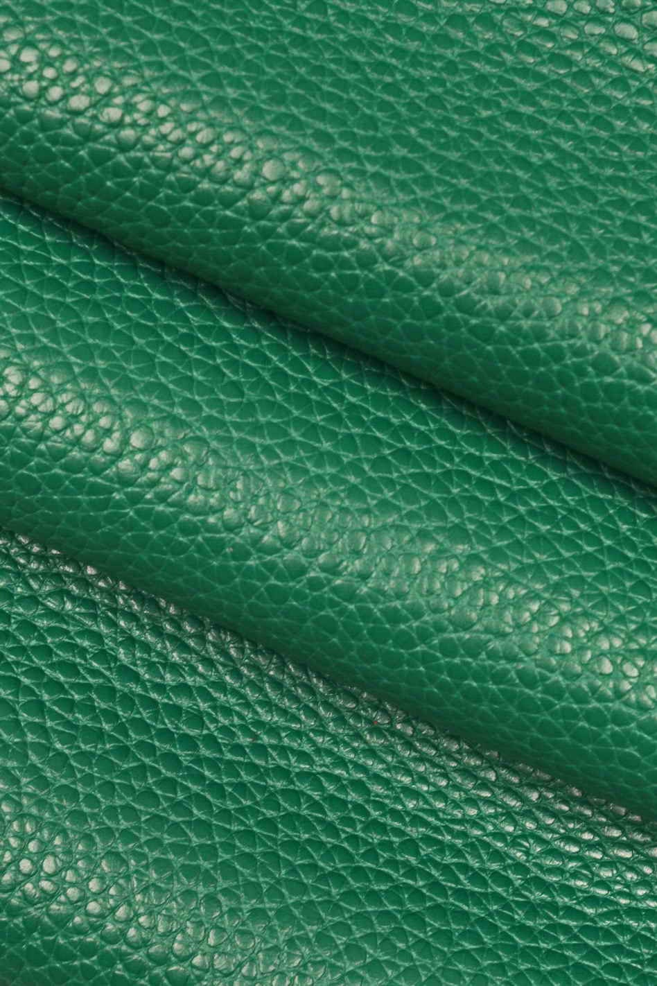 Pebbled leather, Avio light blue, green GRAINY cow hide, soft thick grain embossed calfskin B14200-TU La Garzarara