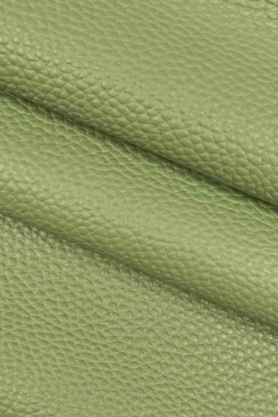 Pebbled leather, Avio light blue, green GRAINY cow hide, soft thick grain embossed calfskin B14200-TU La Garzarara