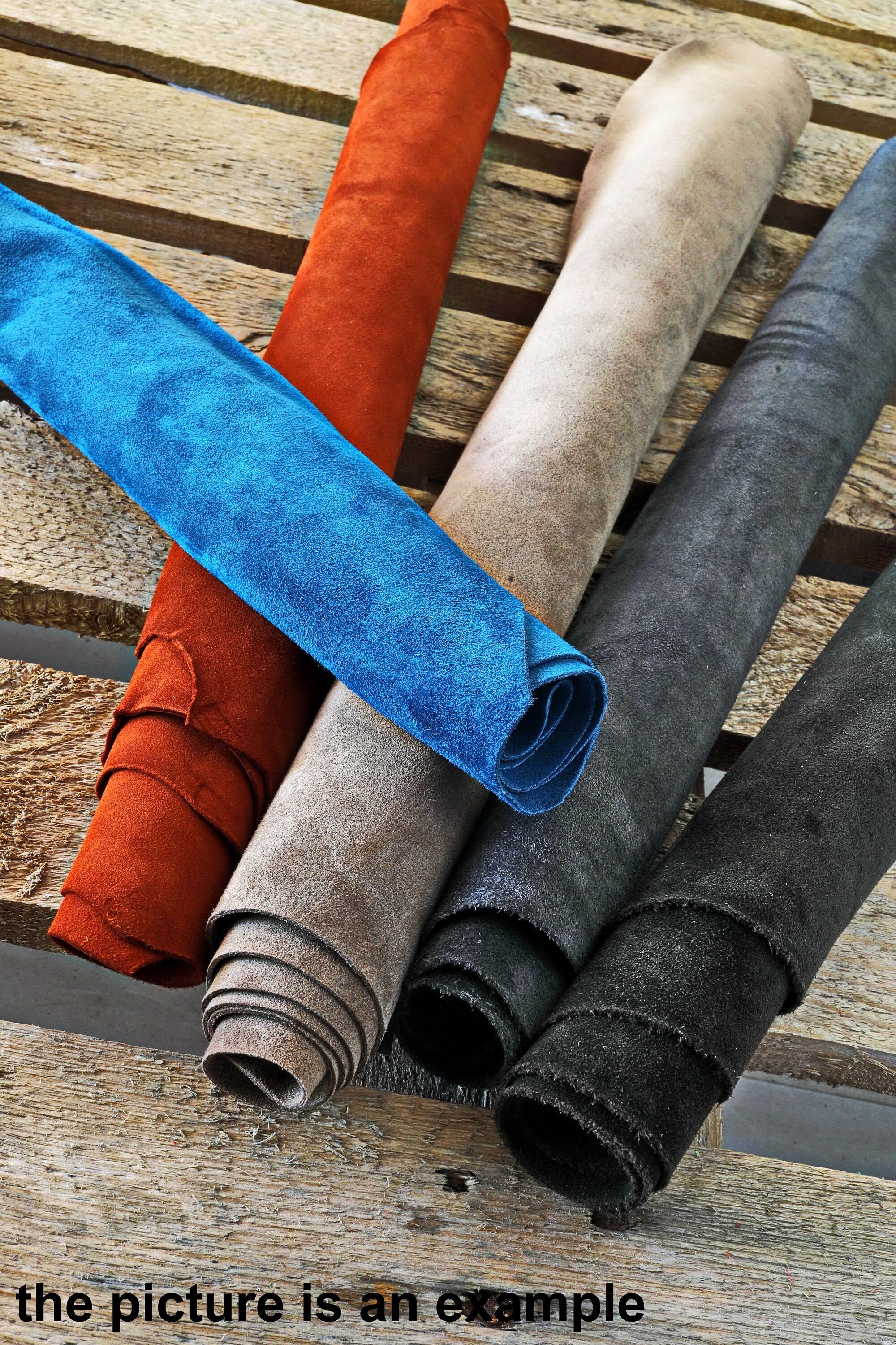 Supple Suede Leather Scraps, Soft Nubuck Offcuts, Mixed Solid Colors for Jewelry Making and Crafts AMZ38 B La Garzarara