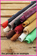 VINTAGE effect leather pieces scraps, medium size sporty treated leather skin hide sold by weight AMZ43/B La Garzarara