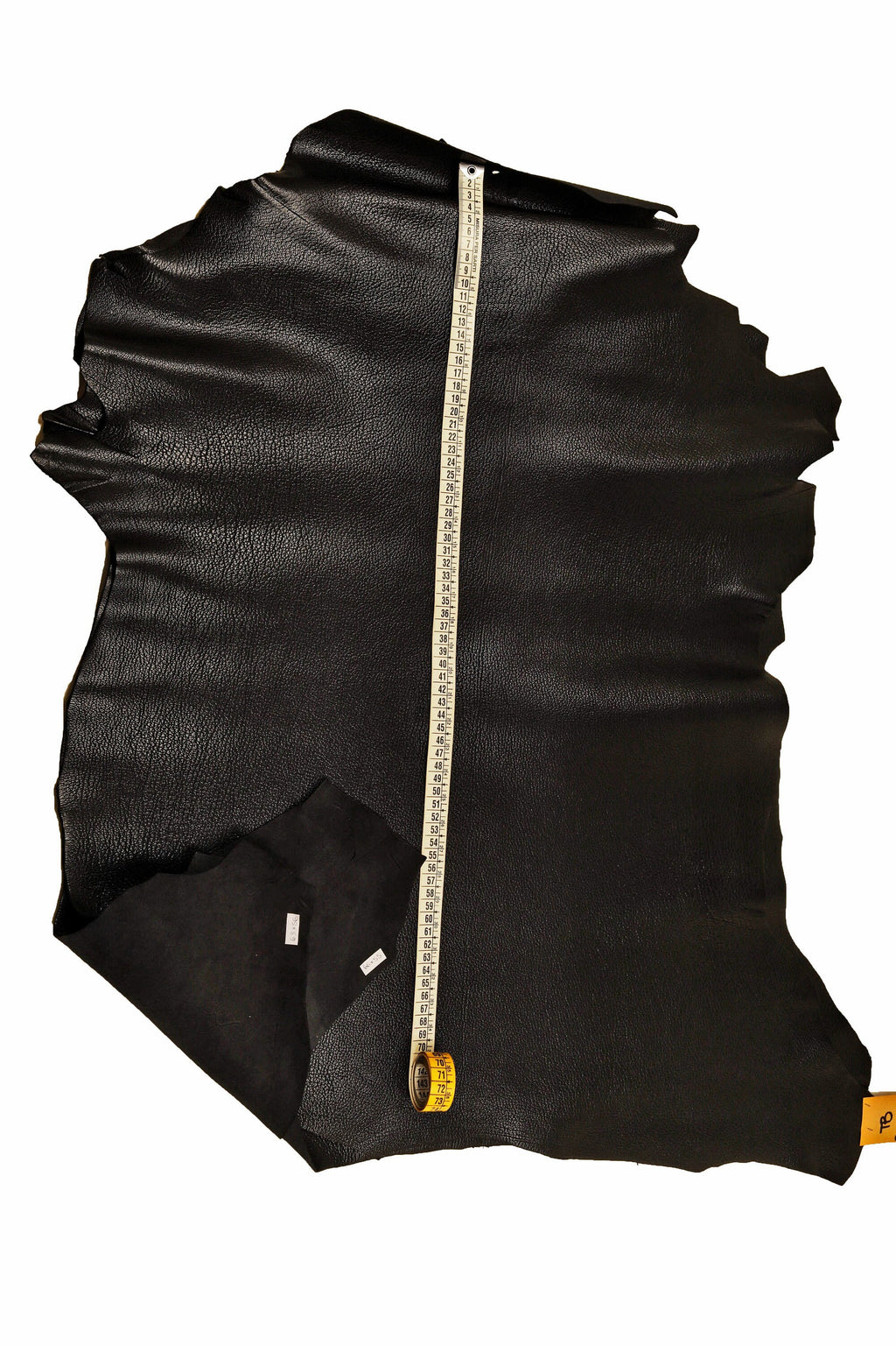 Black Pebbled Leather Goatskin, Soft Grain Leather Hide, Black milled grain for shoes, bags, wallets B14180-TB La Garzarara