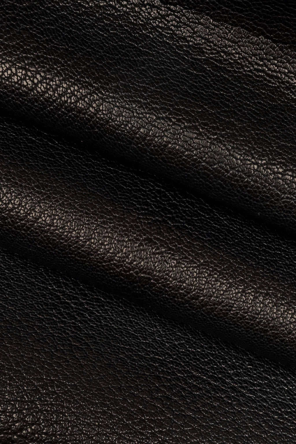 BLACK GRAINY leather hide, tiny pebble grain goatskin, soft sporty skin, 1.5 - 1.7 mm B14194-TB La Garzarara
