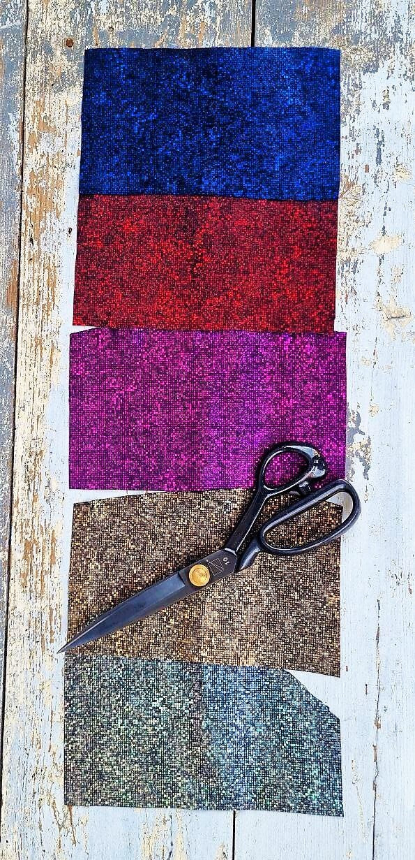 Metallic Pixel Leather Scraps, Micro Geometric Laminated Pieces, Colorful Leather Offcuts for Jewelry RT16 La Garzarara