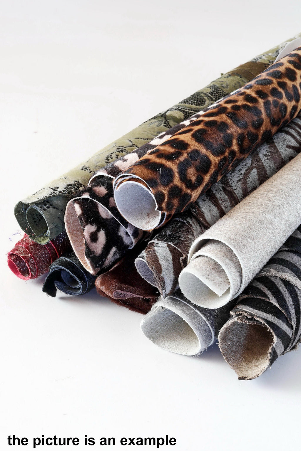 Premium Hair on Hide Scraps, 10 Assorted Ponyskin Renmants for Sewing & Handmade Projects, Pony printed offcuts B099 La Garzarara