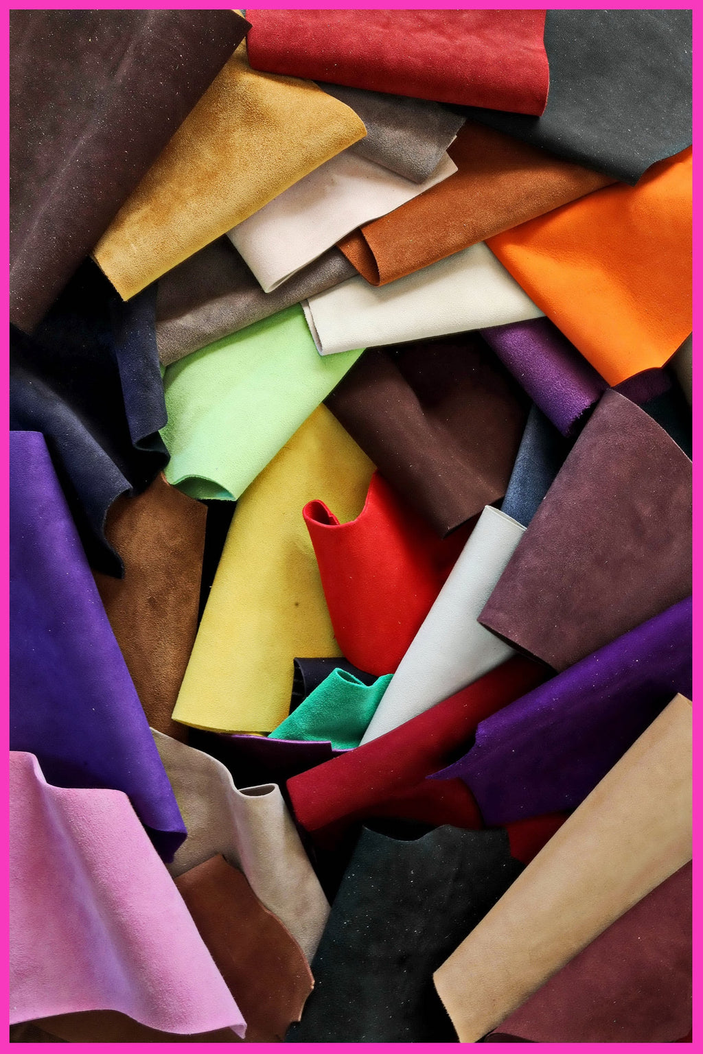 Suede and Nubuck Scraps, 5x6 Colorful Leather Pieces, Soft Velvety Craft Mix, Assorted Colors 0,7 lbs to 2 lbs B184 La Garzarara