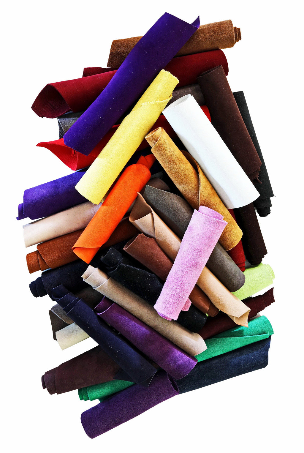 Suede and Nubuck Scraps, 5x6 Colorful Leather Pieces, Soft Velvety Craft Mix, Assorted Colors 0,7 lbs to 2 lbs B184 La Garzarara