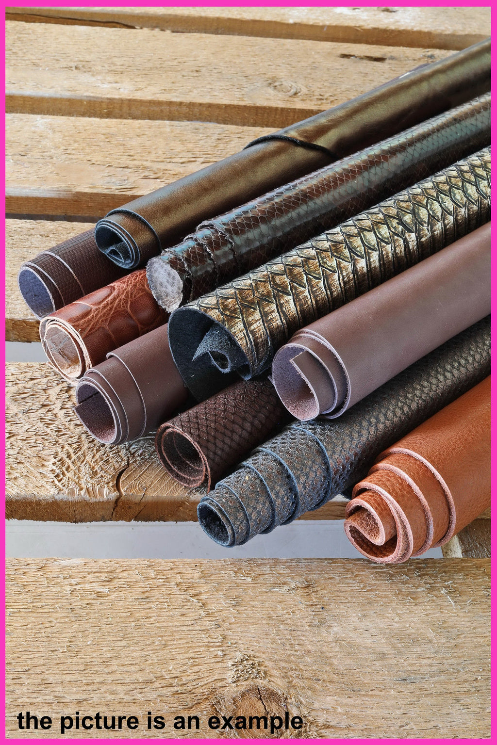 BROWN, DARK brown and BRONZE remnants leather mix fancy textures and prints, italian scraps leather lbs - 1,7 lbs - 2 lbs - 4 lbs B089/B