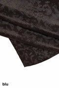 Camouflage Suede Leather , Blue Steel & Rust Metallic Print skins B14278-MT(st) La Garzarara