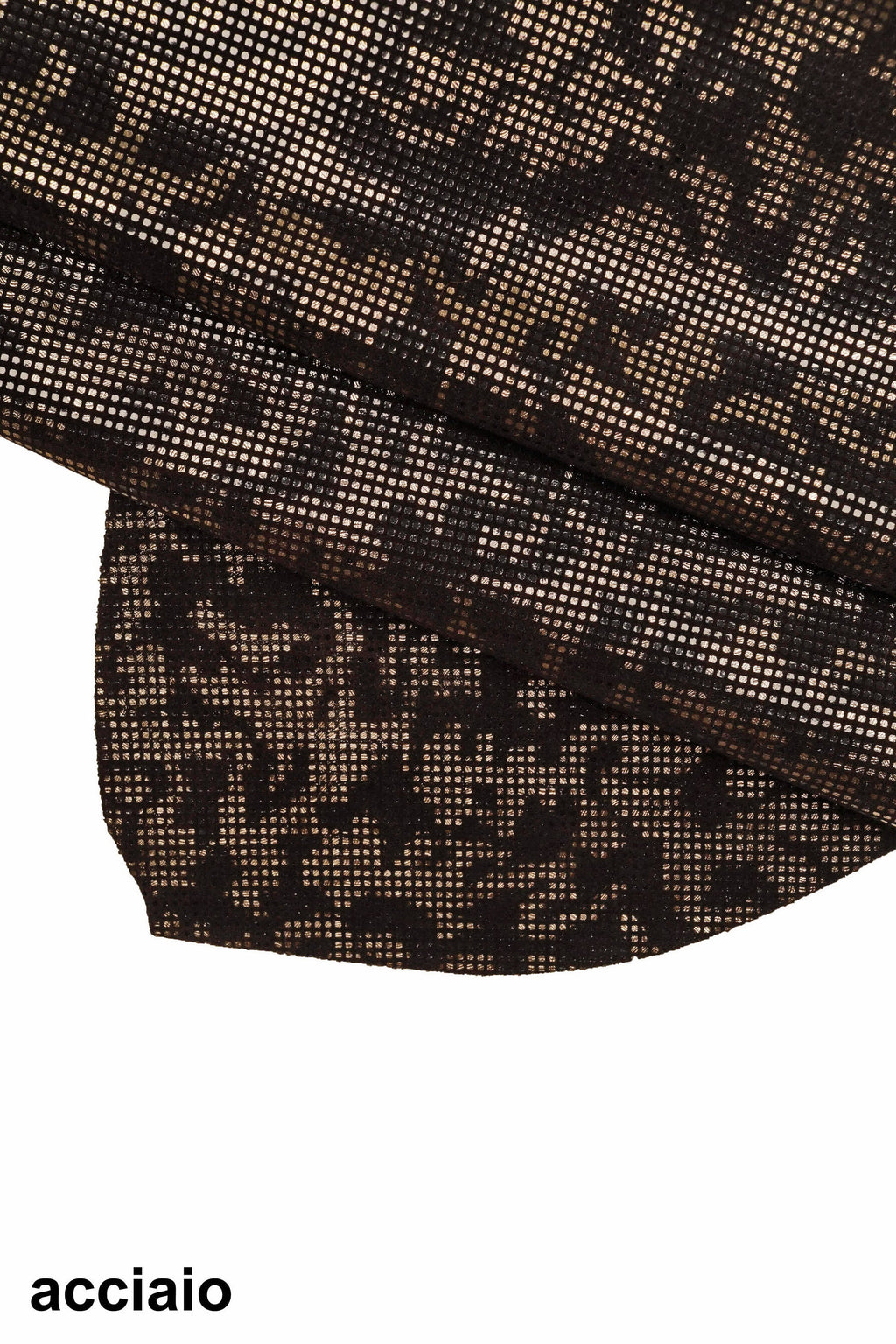 Camouflage Suede Leather , Blue Steel & Rust Metallic Print skins B14278-MT(st) La Garzarara