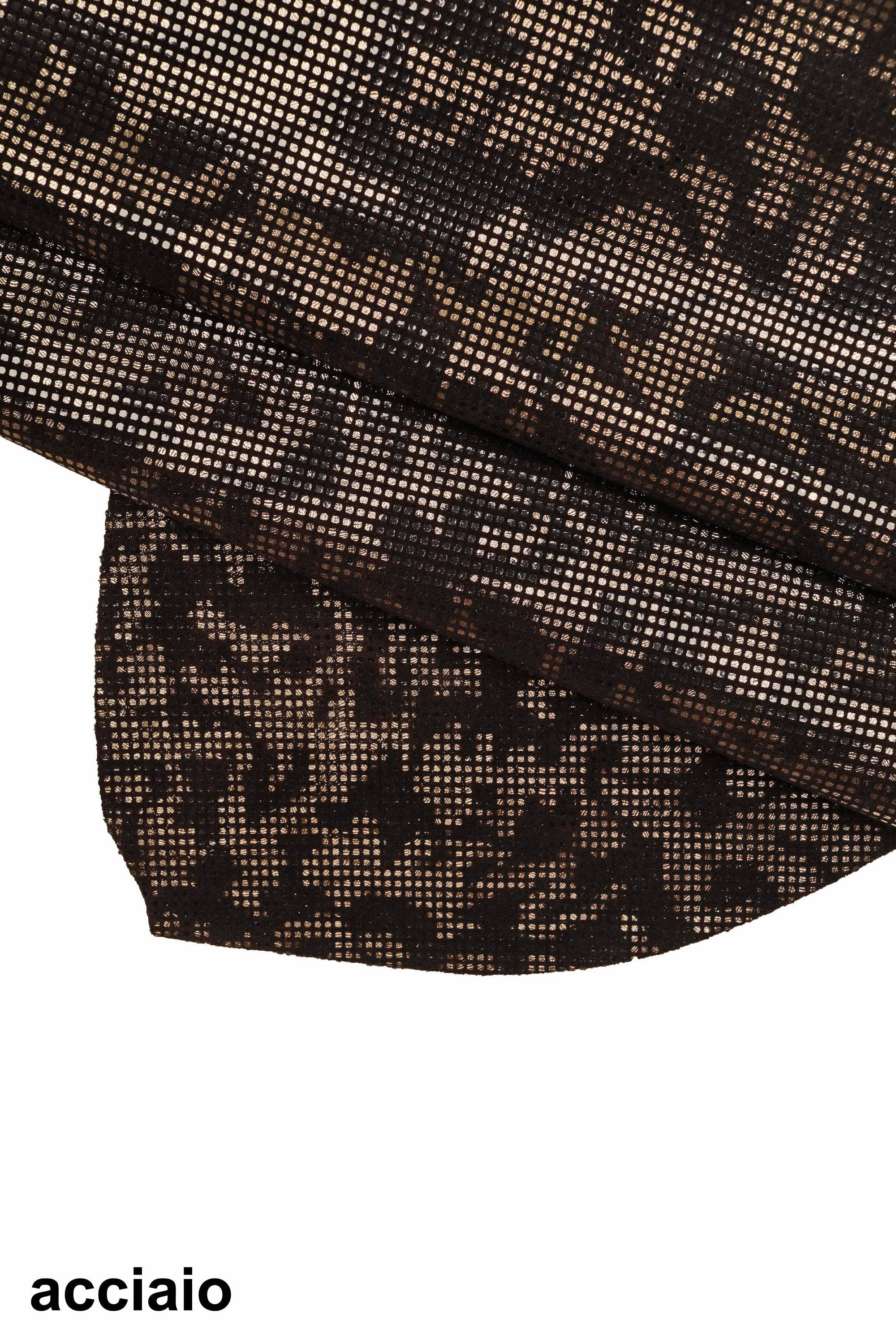 Camouflage Suede Leather , Blue Steel & Rust Metallic Print skins B14278-MT(st) La Garzarara