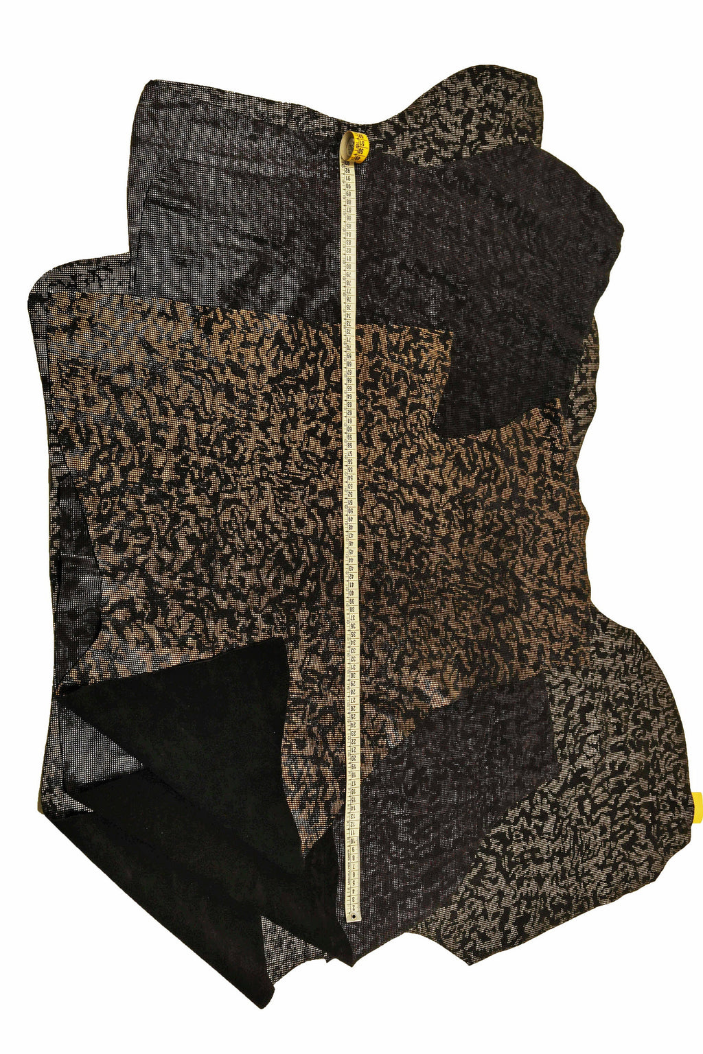 Camouflage Suede Leather , Blue Steel & Rust Metallic Print skins B14278-MT(st) La Garzarara