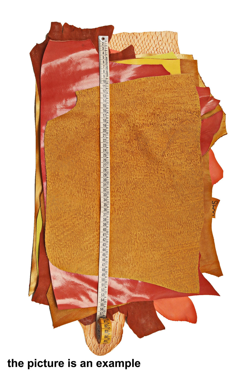 Yellow Orange Gold Leather Scraps, Assorted Craft Leather, 8x10 Inch Sheets for Earrings, Jewelry 1 lbs- 1,7 lbs- 2 lbs- 4 lbs B095/B
