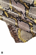 Luxury Printed Snakeskin hide – High-Quality Calf Leather with Grey & Purple Python Texture B14242-ST La Garzarara