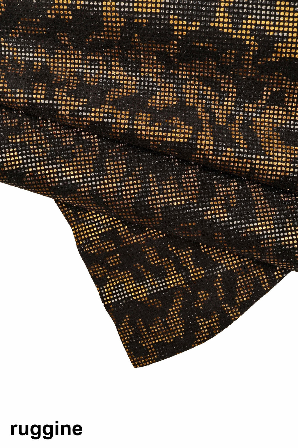 Camouflage Suede Leather , Blue Steel & Rust Metallic Print skins B14278-MT(st) La Garzarara