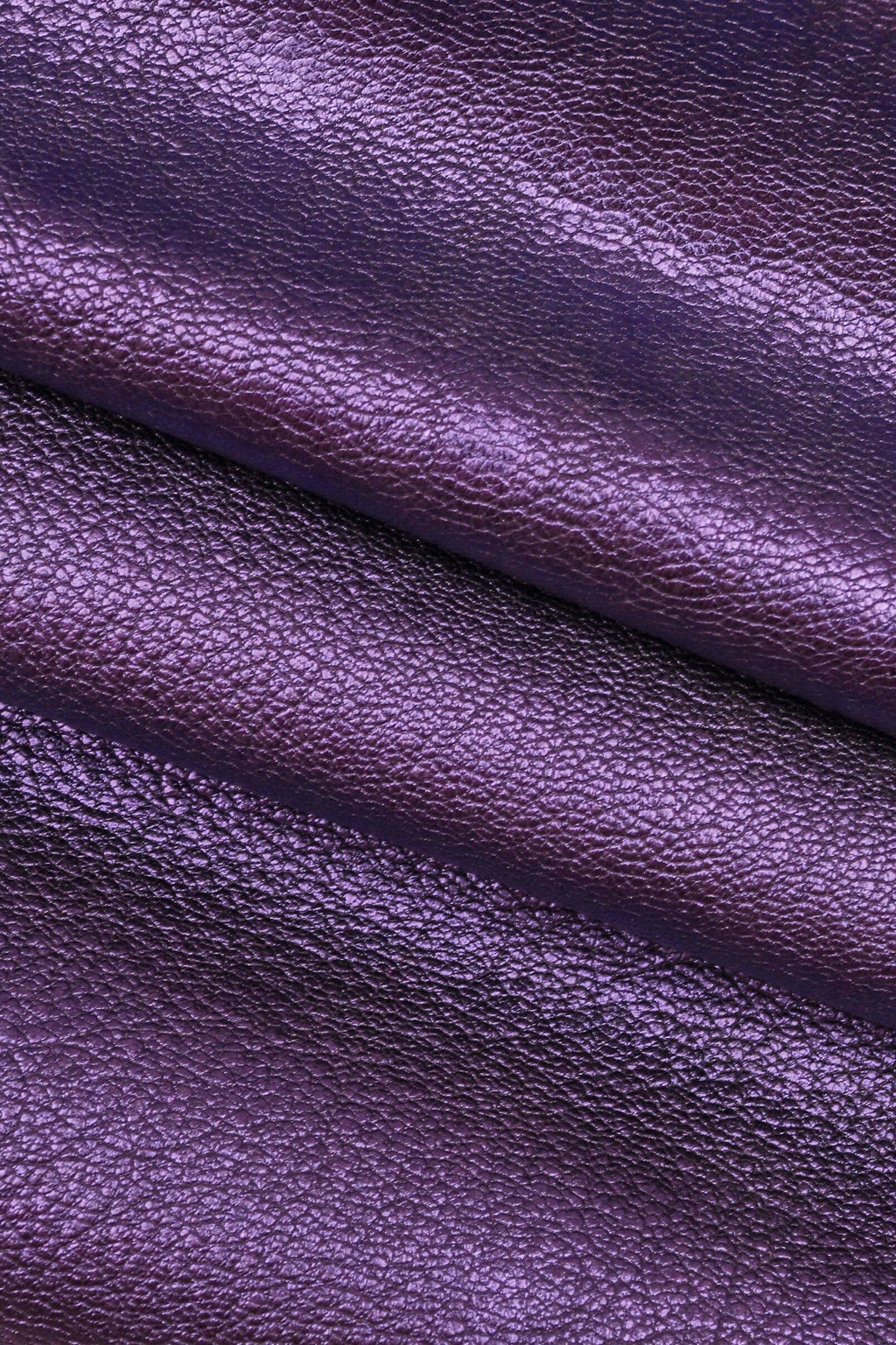 Red, purple, gunmetal METALLIC LEATHER skin, pebble grain metal goatskin, wrinkled shiny soft goat hide B14286-MT La Garzarara