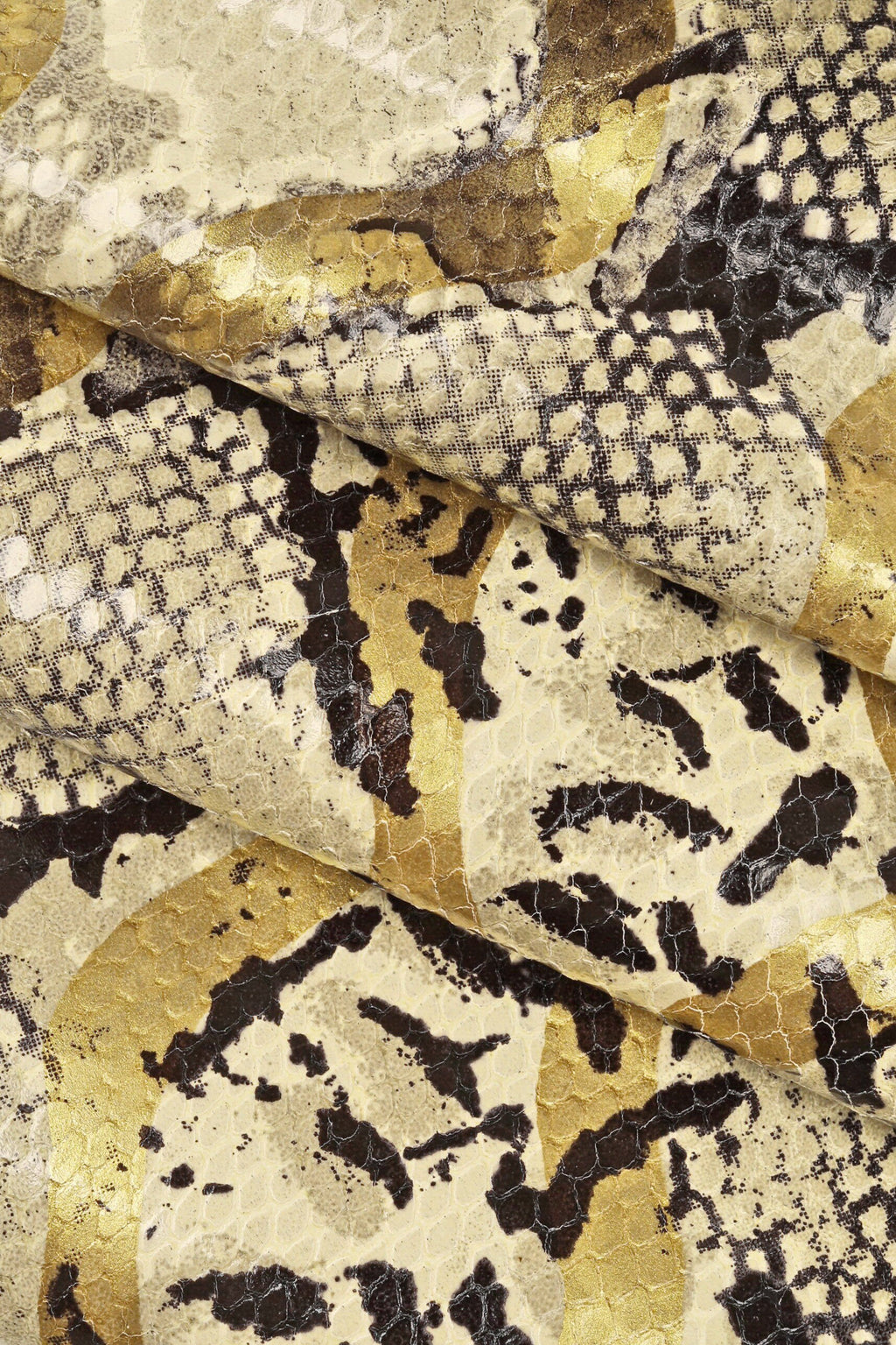 Luxury Printed Snakeskin hide – High-Quality Calf Leather with Grey & Purple Python Texture B14242-ST La Garzarara