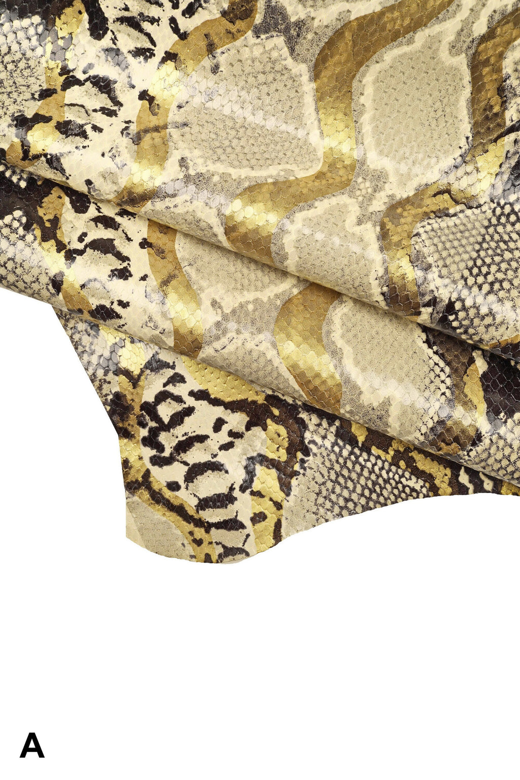 Luxury Printed Snakeskin hide – High-Quality Calf Leather with Grey & Purple Python Texture B14242-ST La Garzarara