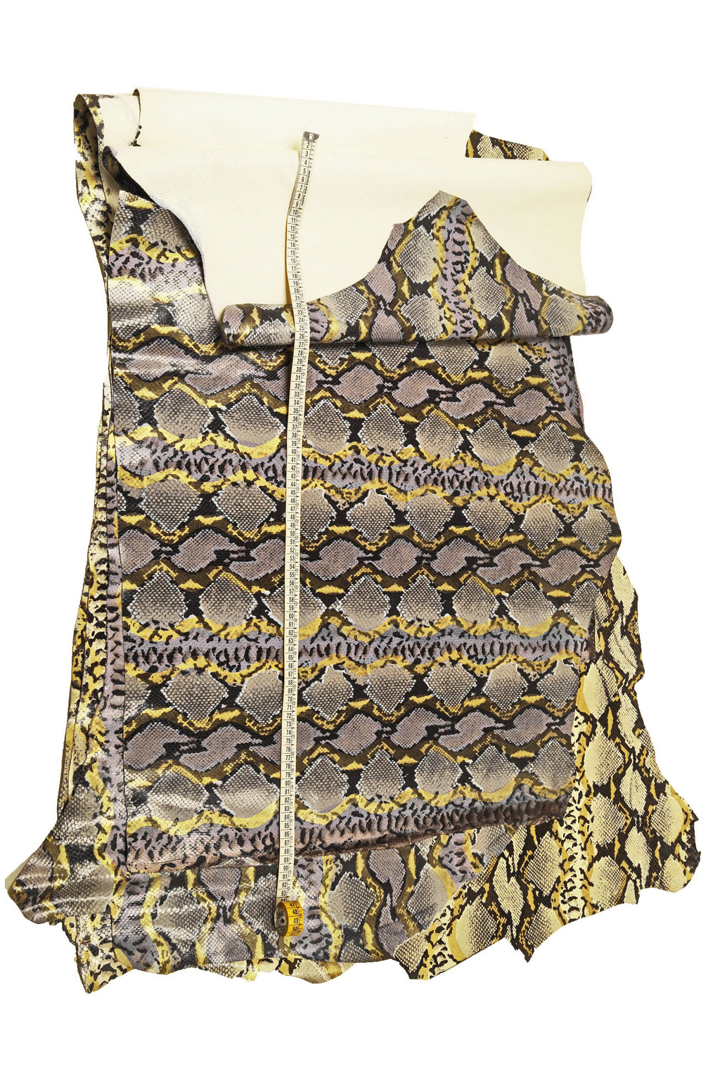 Luxury Printed Snakeskin hide – High-Quality Calf Leather with Grey & Purple Python Texture B14242-ST La Garzarara