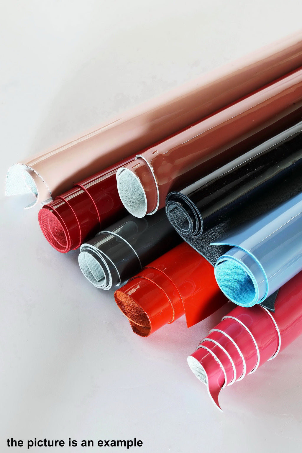 Mix PATENT leather scraps, solid colors smooth, pearlized, naplak renmants italian leather, glossy leather pieces B101 La Garzarara