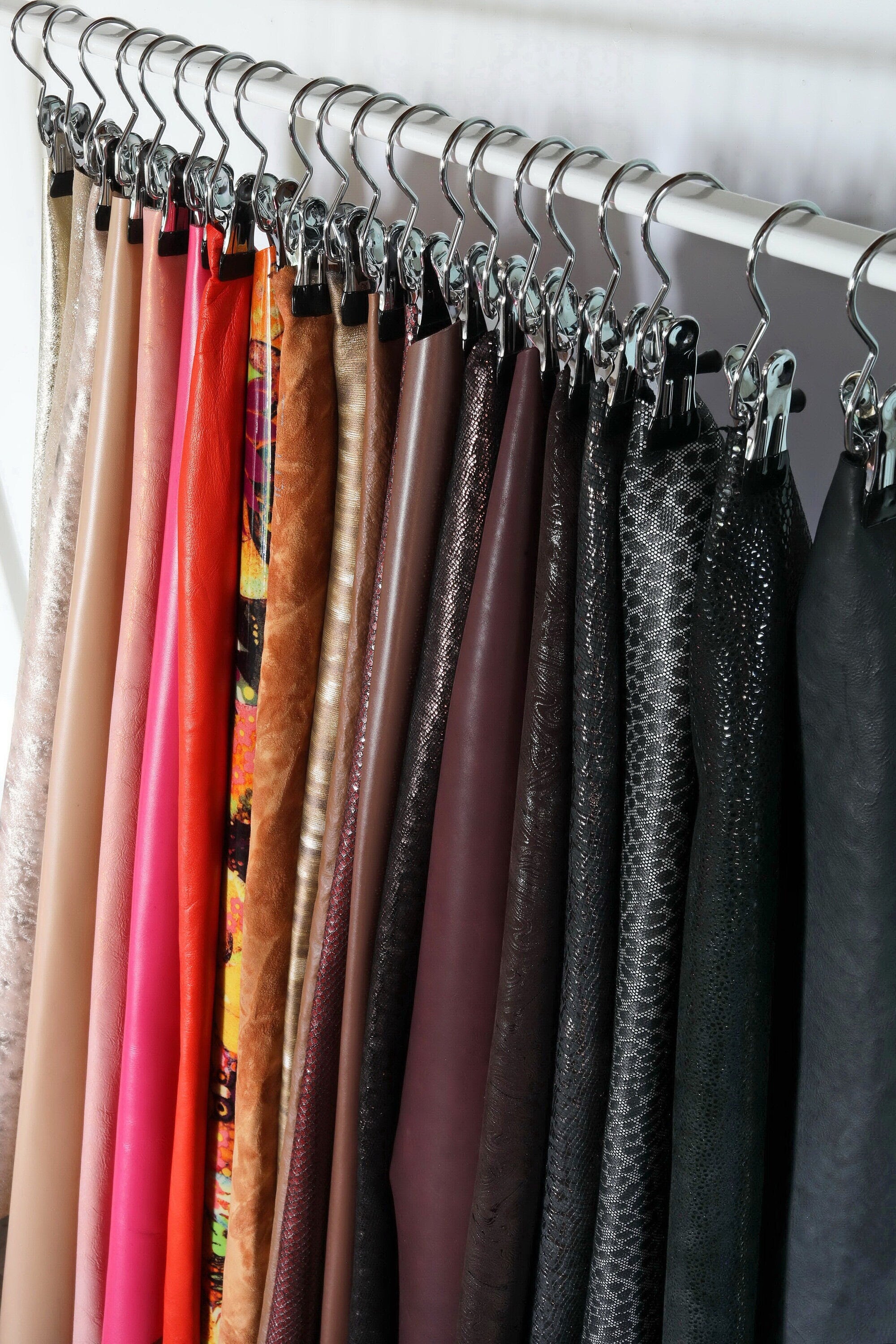 Leather STOCK deal, 20 full hides - RANDOM selection - mix of colors, textured, metallics, distressed, solid colors B14377-ST