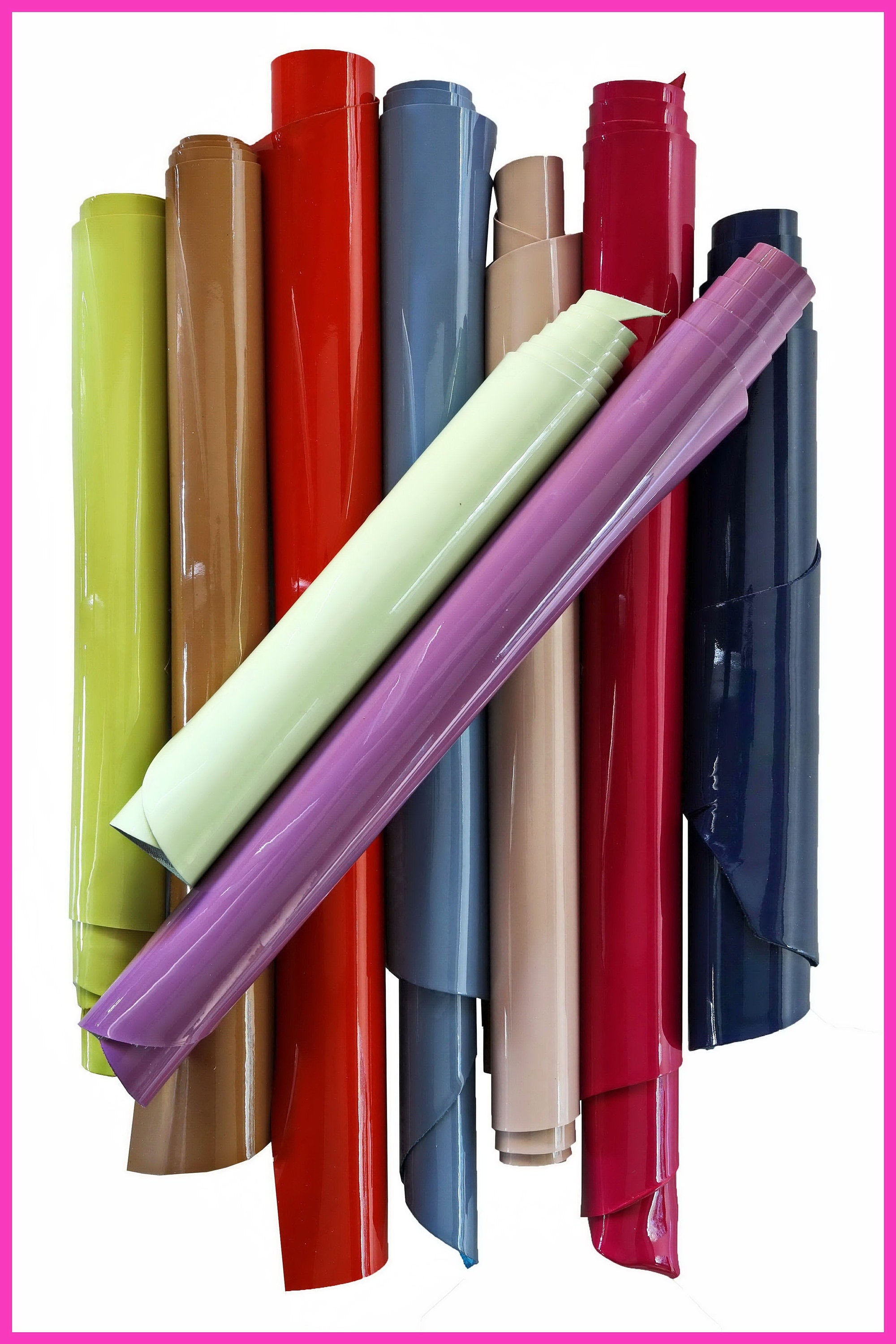Mix PATENT leather scraps, solid colors smooth, pearlized, naplak renmants italian leather, glossy leather pieces B101 La Garzarara