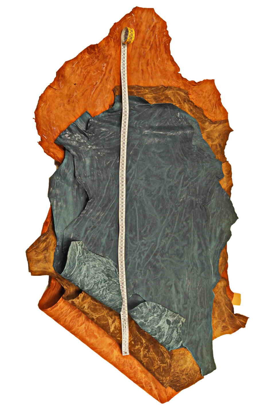 Crinkled sheepskin leather skin, washed soft nappa lamb, distressed vintage hides color options B13904-VT La Garzarara