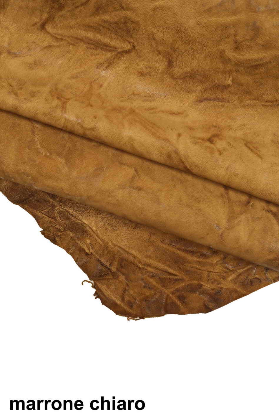 Crinkled sheepskin leather skin, washed soft nappa lamb, distressed vintage hides color options B13904-VT La Garzarara