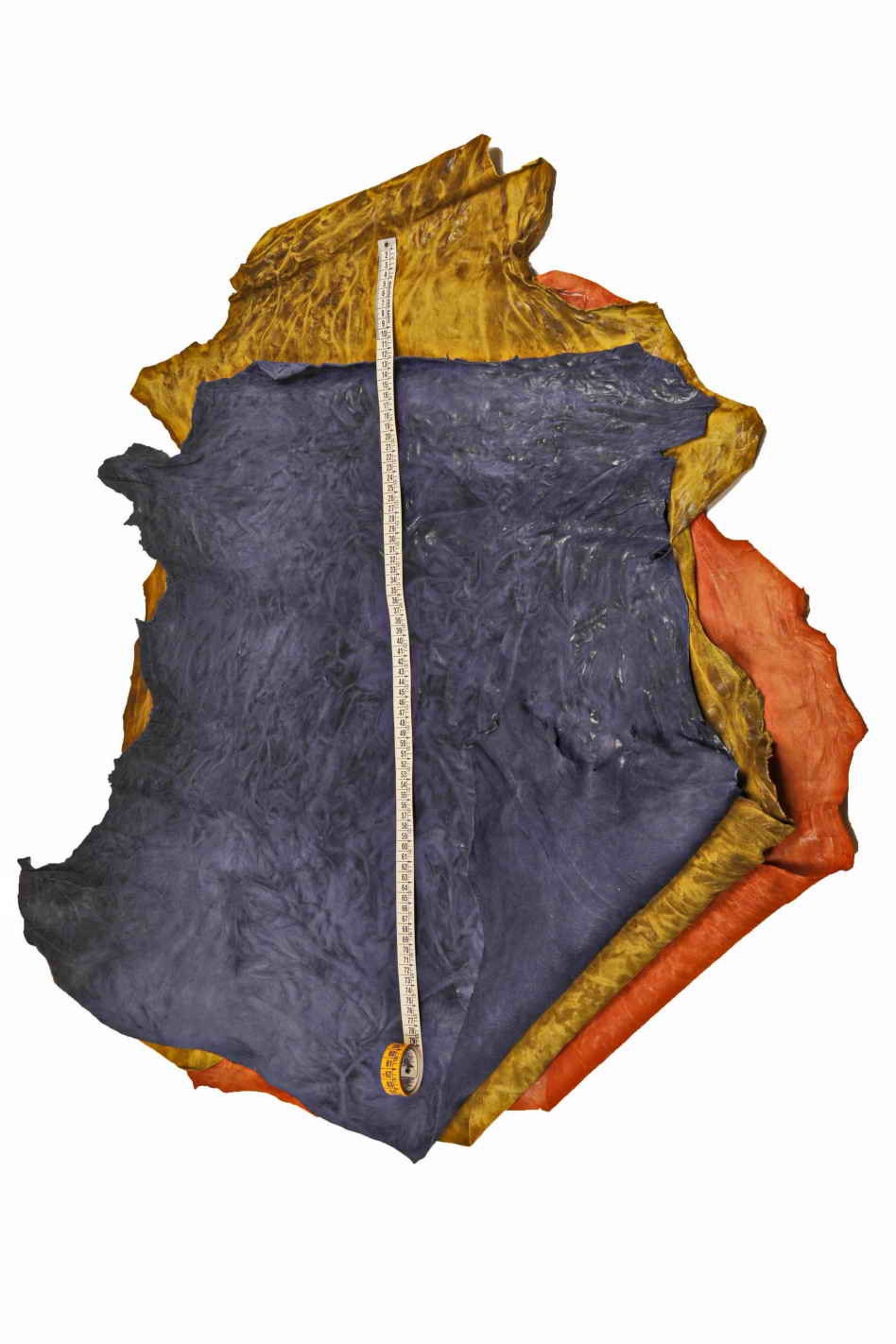 Crumpled lambskin leather skins, vegetable WASHED NAPPA sheepskin yellow coral blue, sheep soft distressed italian skin B13905-VT Garzarara