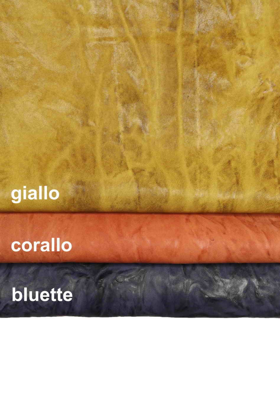 Crumpled lambskin leather skins, vegetable WASHED NAPPA sheepskin yellow coral blue, sheep soft distressed italian skin B13905-VT Garzarara