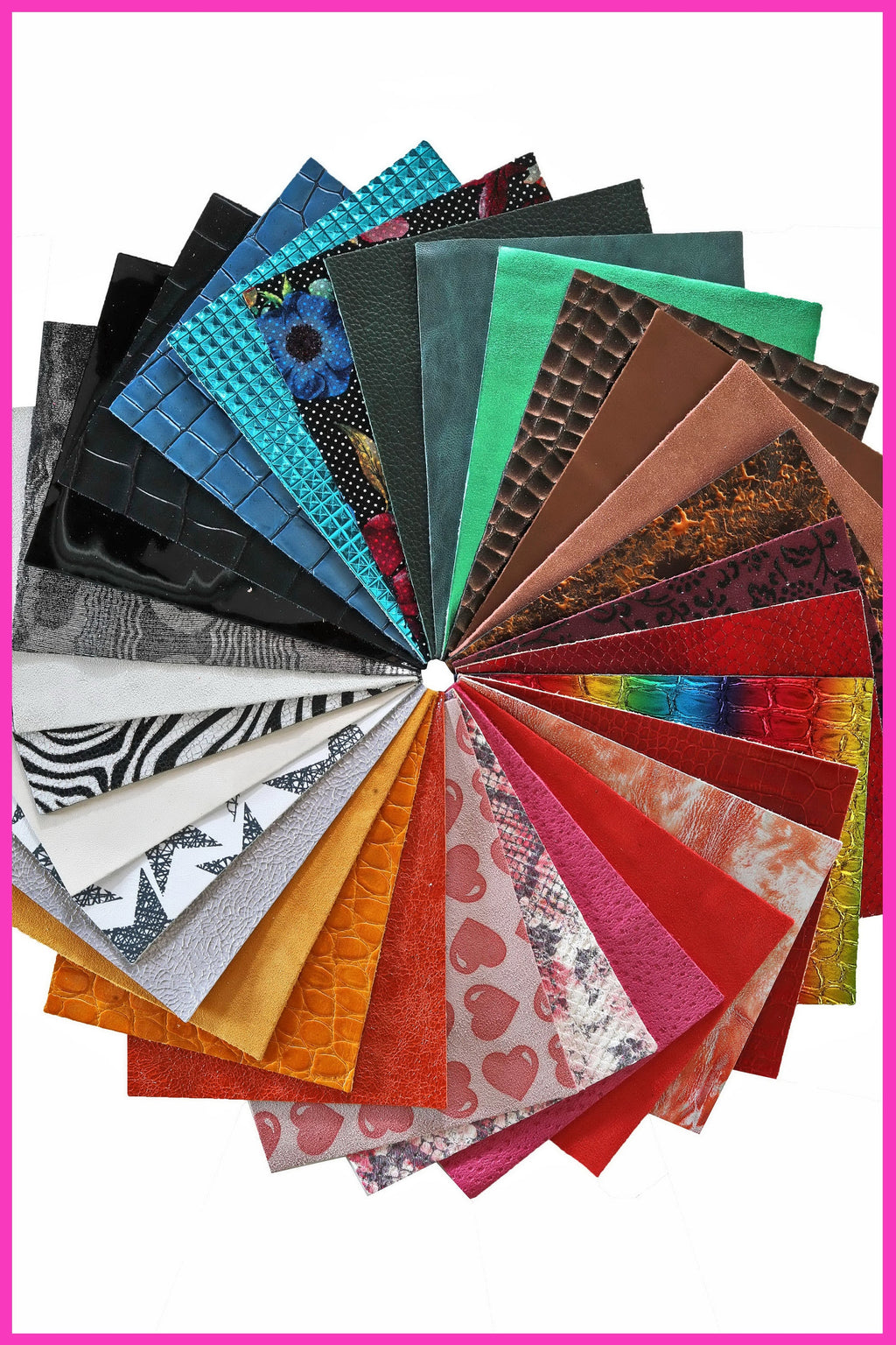 30 Leather sheets, ramdom assortment of selected PRE-CUT leather pieces, mix italian leather scraps, 5x6" B14360-PZ