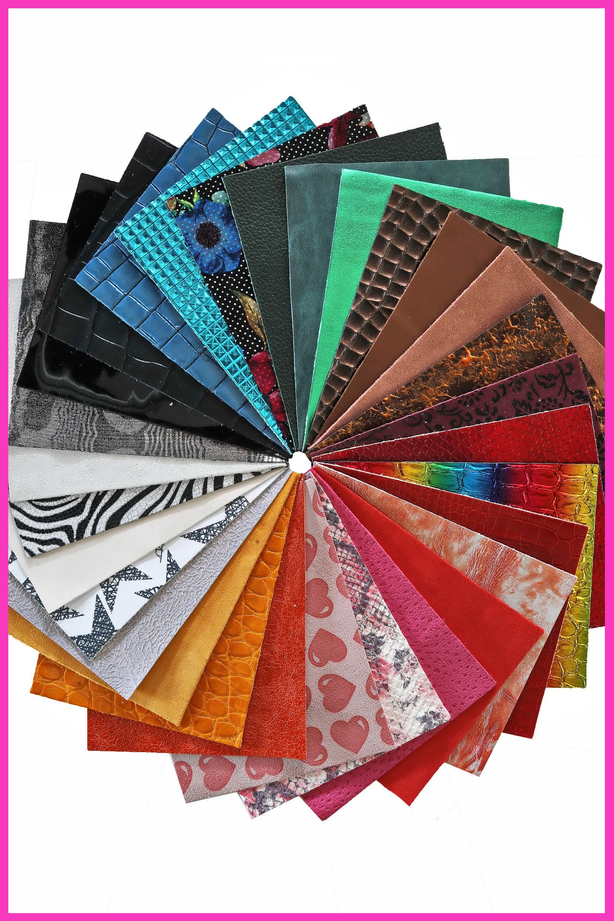 30 Leather sheets, ramdom assortment of selected PRE-CUT leather pieces, mix italian leather scraps, 5x6" B14360-PZ