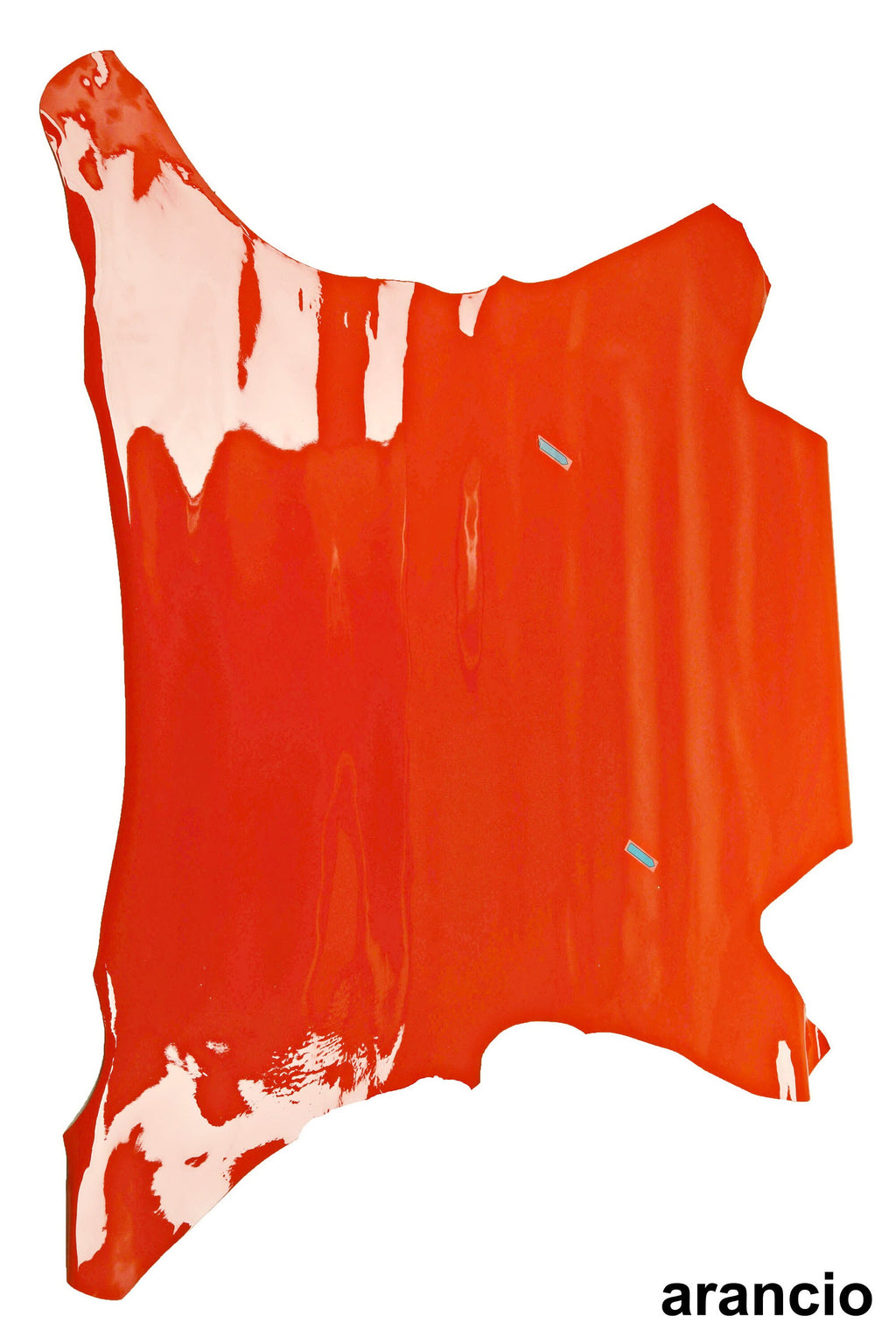 GRAY, ORANGE, soft yellow patent leather hide, smooth glossy stiff skin B14471-TU La Garzarara