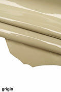 GRAY, ORANGE, soft yellow patent leather hide, smooth glossy stiff skin B14471-TU La Garzarara