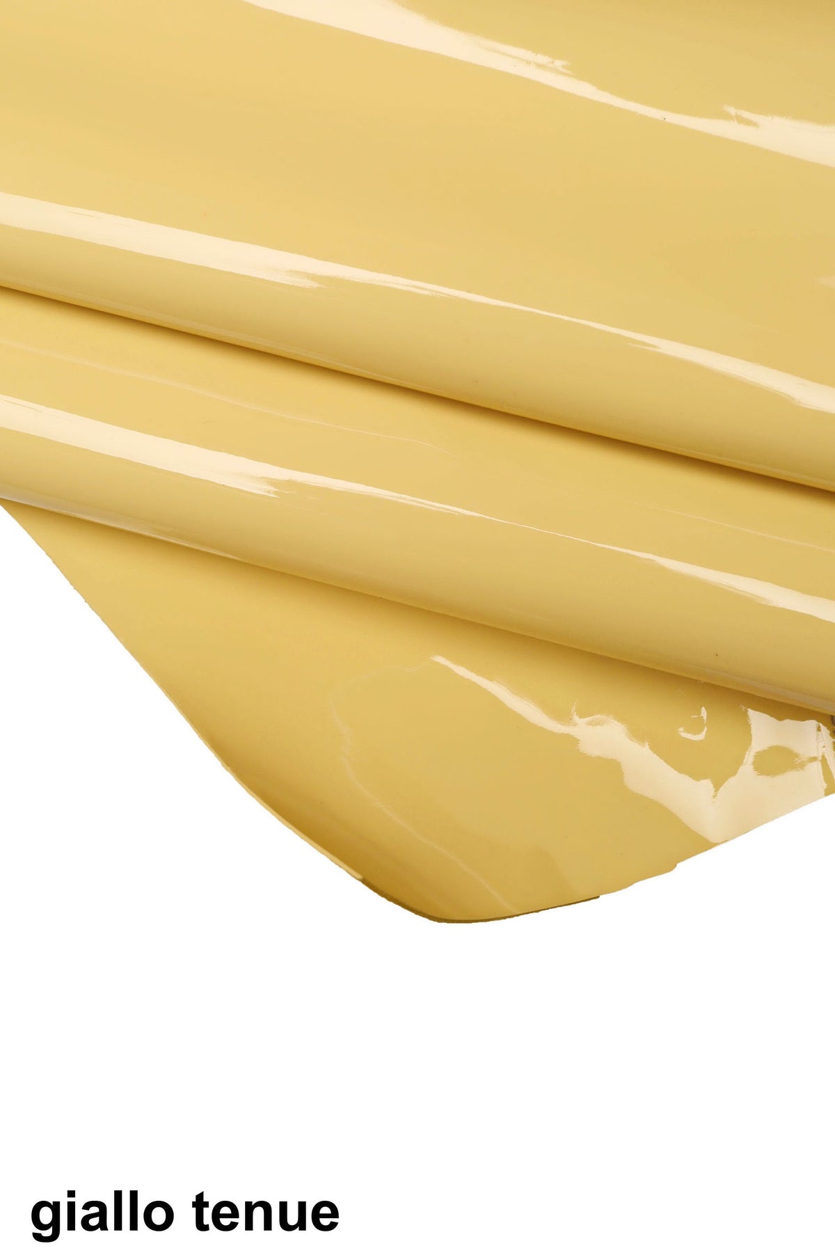 GRAY, ORANGE, soft yellow patent leather hide, smooth glossy stiff skin B14471-TU La Garzarara