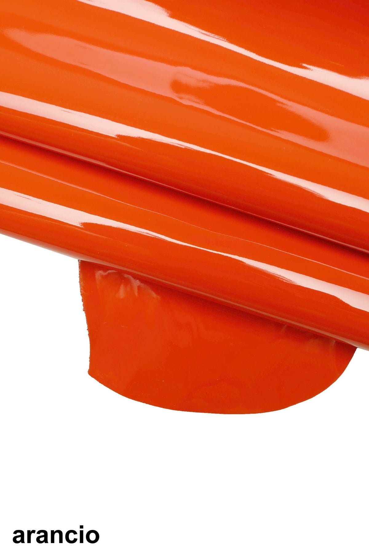 GRAY, ORANGE, soft yellow patent leather hide, smooth glossy stiff skin B14471-TU La Garzarara