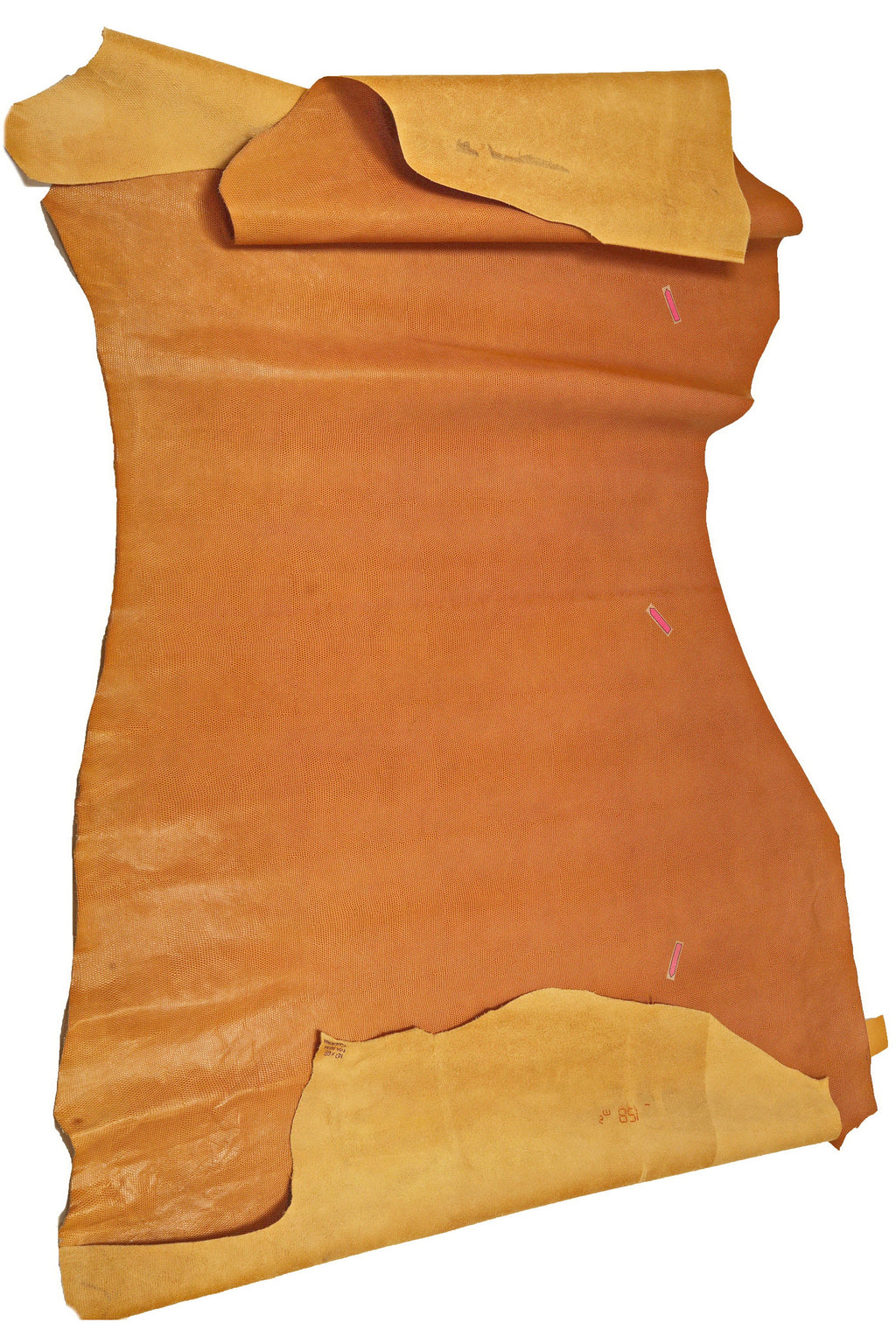 TAN LIZARD printed leather hide, light brown embossed calfskin, glossy stiff classic cowhide B14573-ST La Garzarara