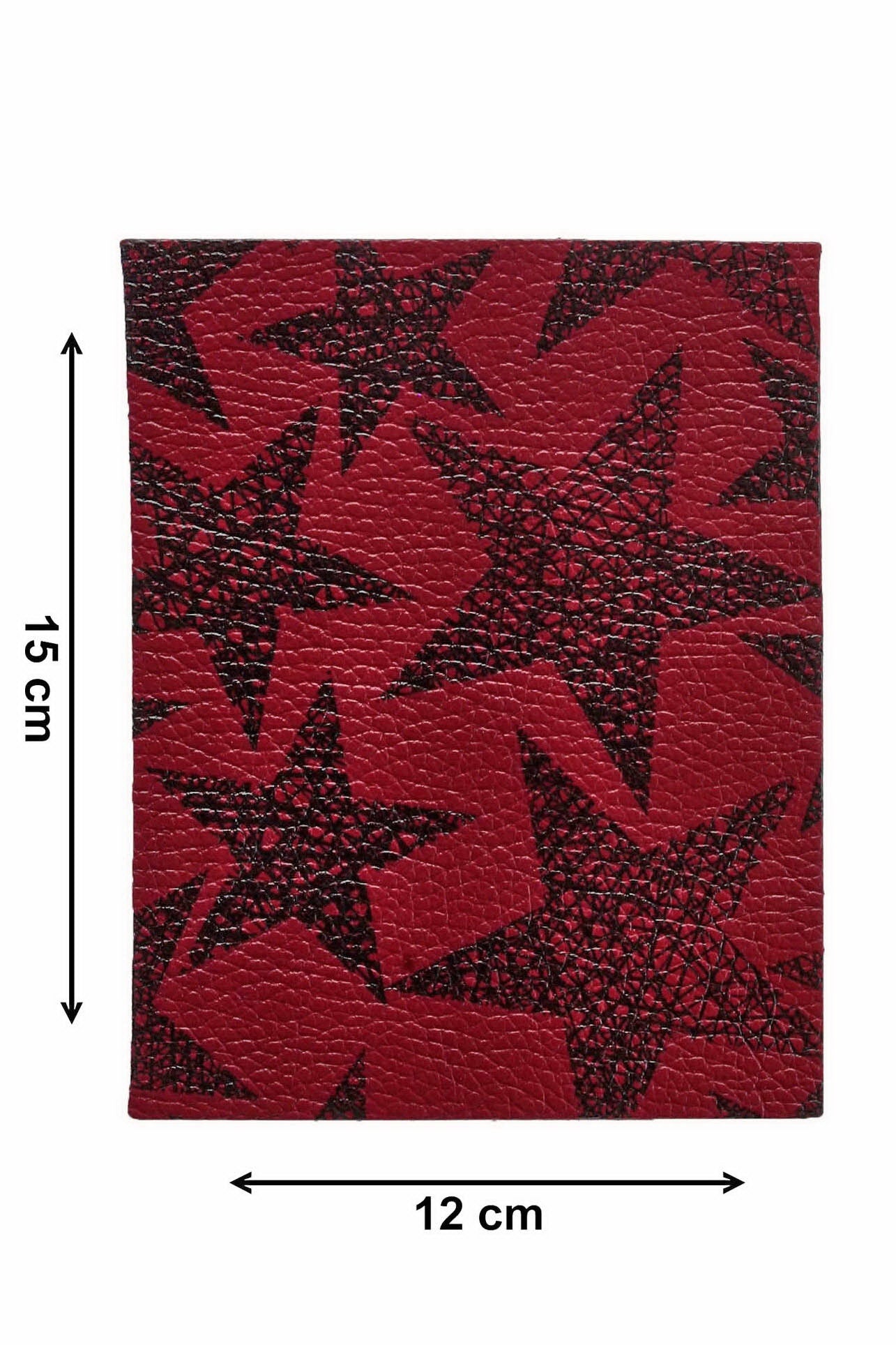12 Red Precut Leather Pieces, Smooth and Patterned Cuts, Assorted Burgundy Wine and Red Tones 5 x 6" 15x12 cm B14457-PZ La Garzarara