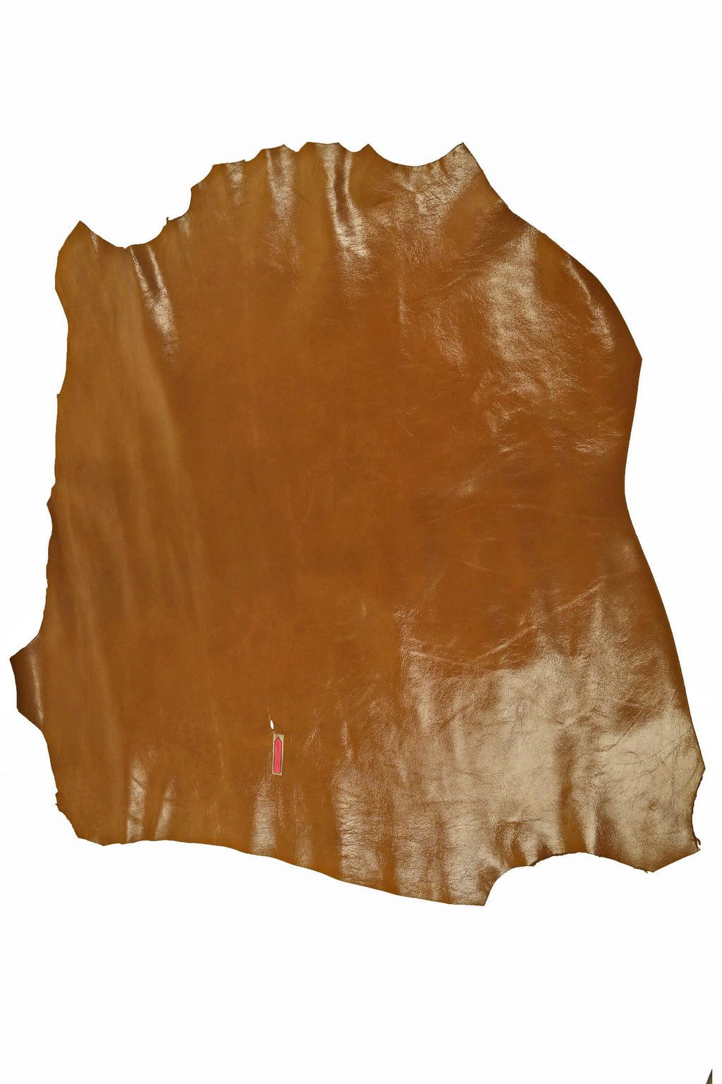Soft brown smooth lambskin leather SKIN hide, glossy slightly wrinkled nappa sheep leather for bags and accessories, B14682-TU La Garzarara