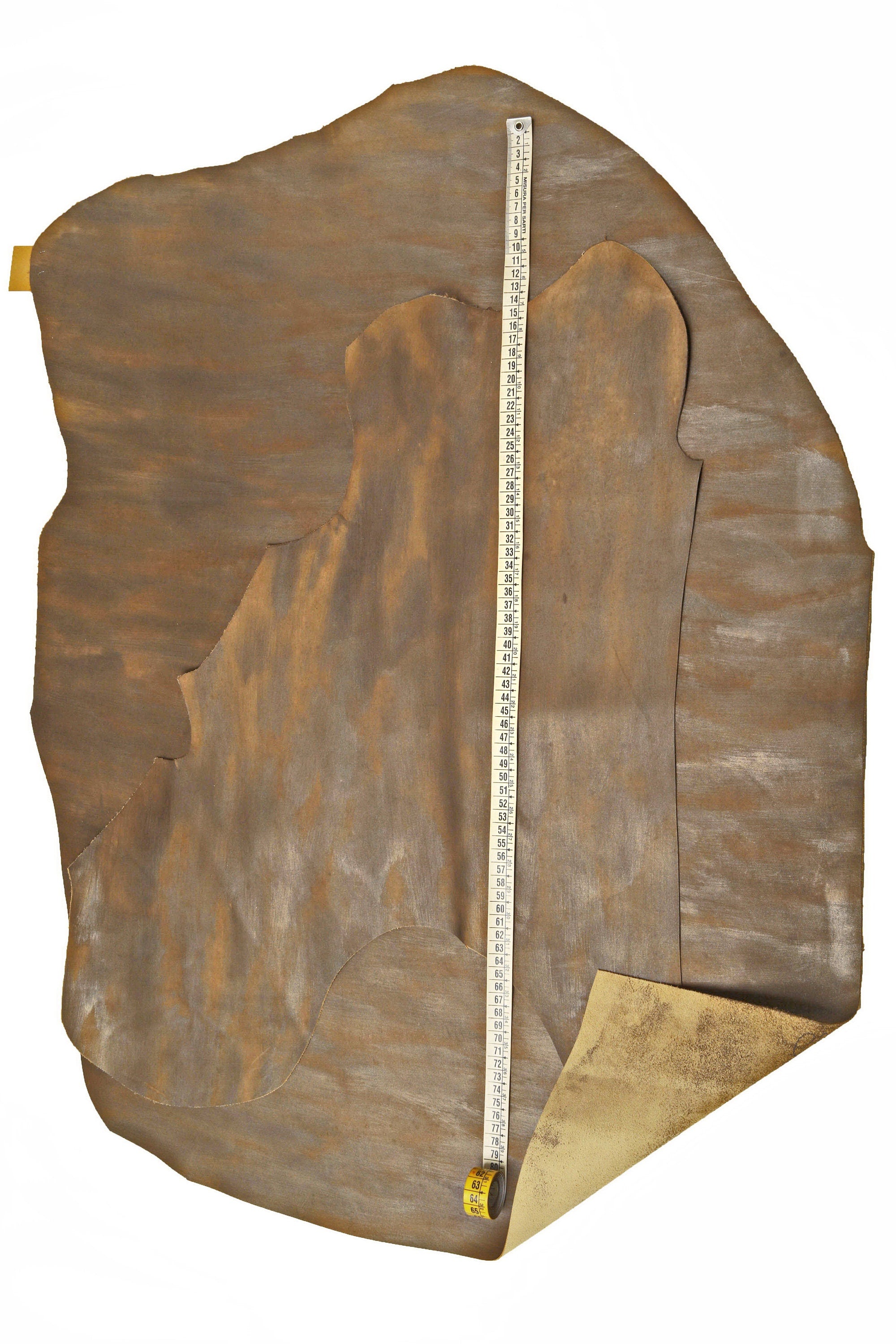 Luxurious Hand-Rubbed Leather hide and Pearlized Cowhide Combo skin - La Garzarara B14677-VT