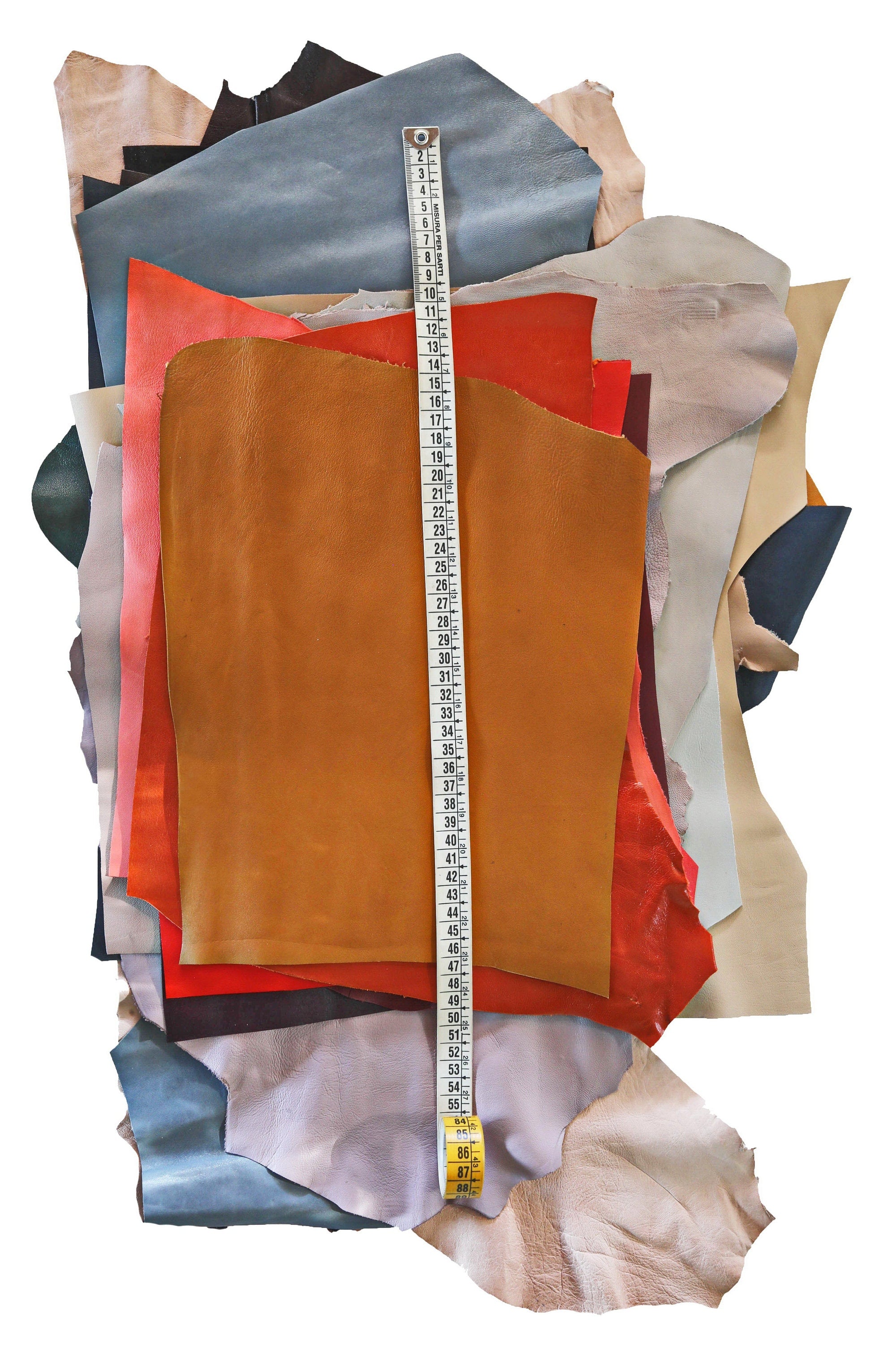 THIN leather scraps, Soft nappa and goatskin renmants, Supple assorted offcuts leather colors 10x8" / 25x20 cm approx B106