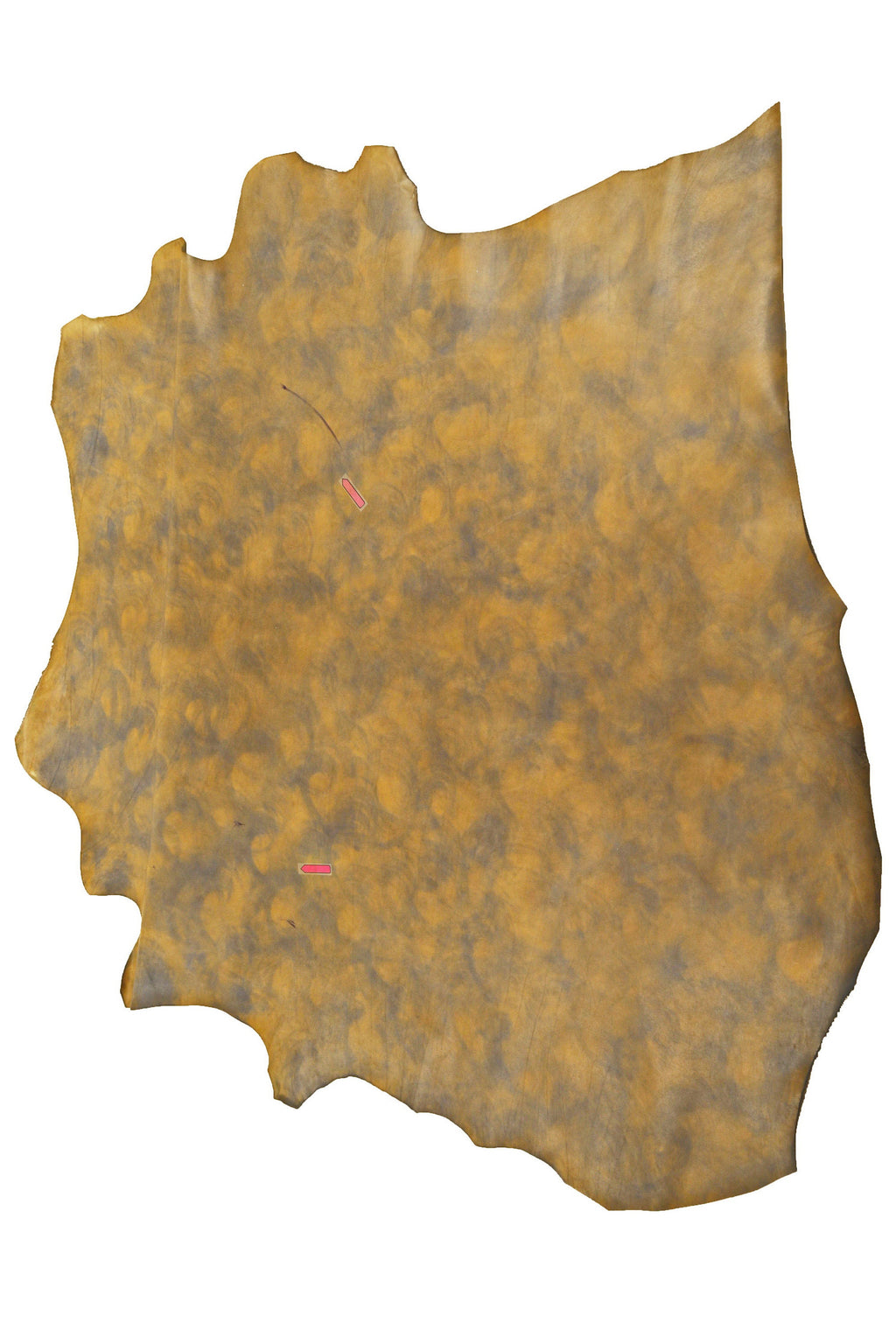 Vegetable tanned calf leather hide skin, marbled hand dyed veg tan cowhide artisan natural leatherB14799-VT La Garzarara
