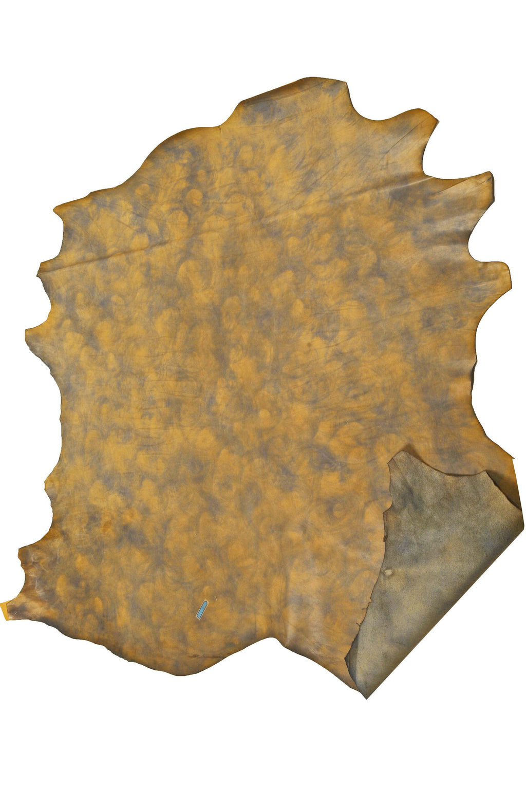 Vegetable tanned calf leather hide skin, marbled hand dyed veg tan cowhide artisan natural leatherB14799-VT La Garzarara